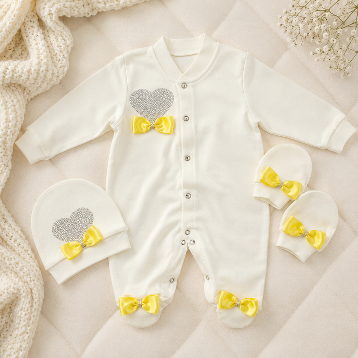 Peruvian Romper Set- Yellow Heart