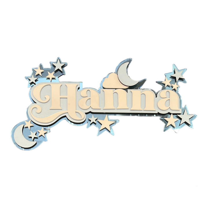 3 Layer Name Plaque- Moon Magic