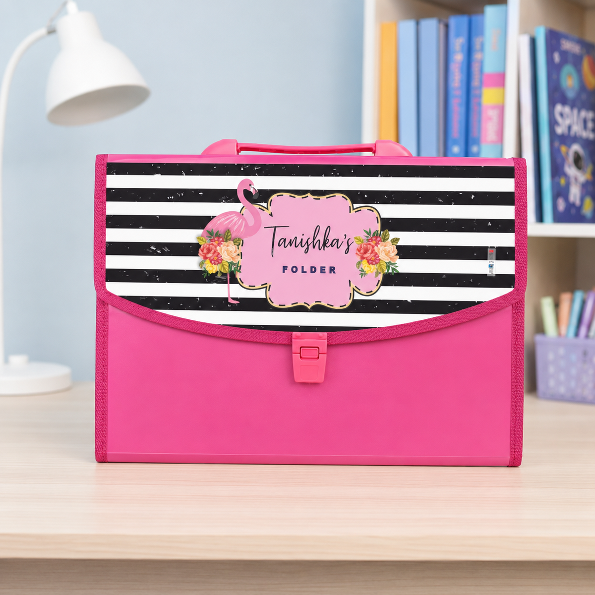 Pink Folder - Floral Flamingo