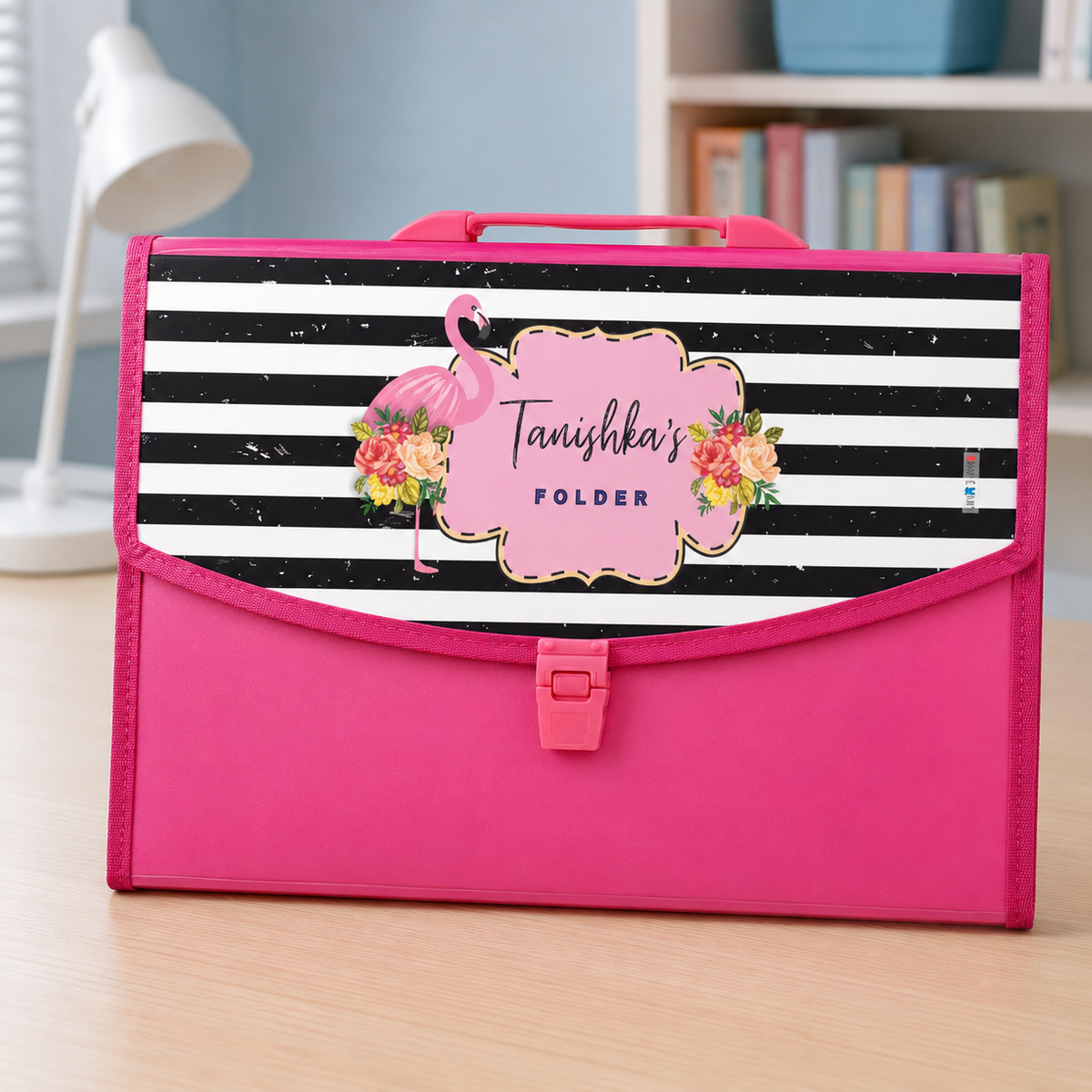 Pink Folder - Floral Flamingo