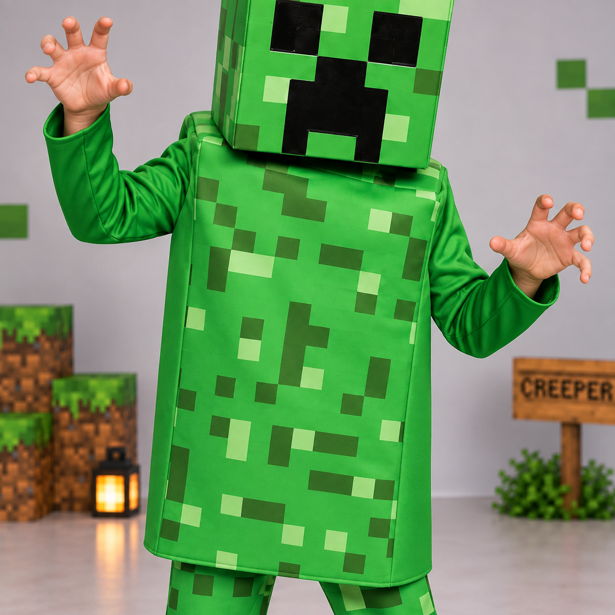 Pixel Creeper Halloween Costume