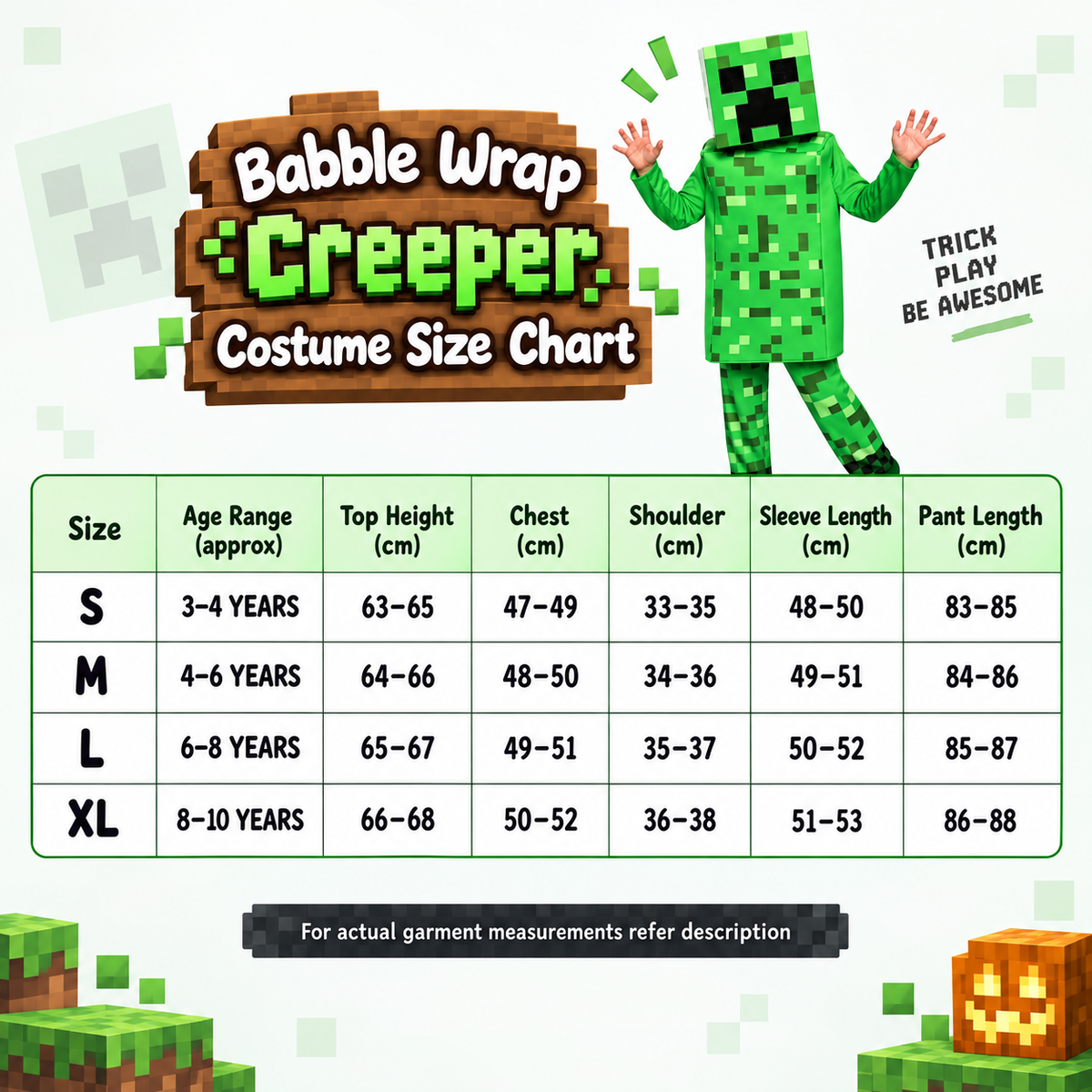 Pixel Creeper Halloween Costume