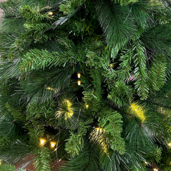 Babble Wrap 6 ft Pre Lit Luxury Classic Dense Pine Tree With Built In Lights