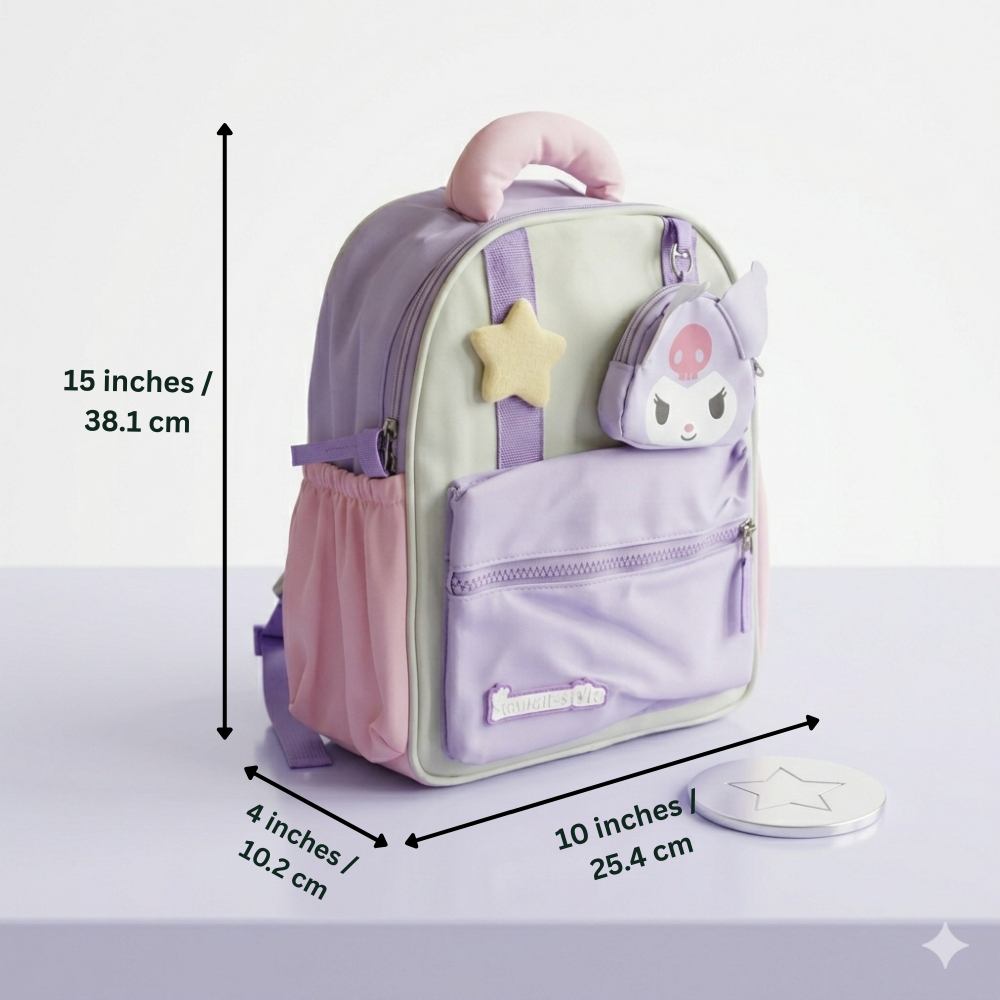 Princess Bunny Preschool Backpack with Mini Pouch