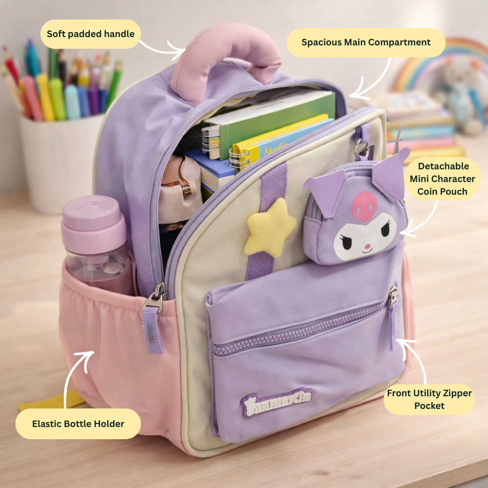 Princess Bunny Preschool Backpack with Mini Pouch