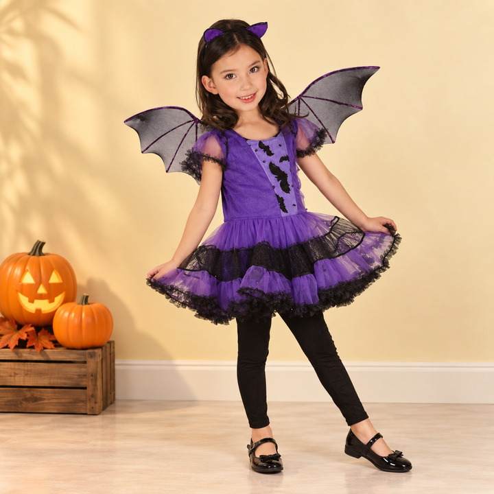 Purple Bat Girl Halloween Costume