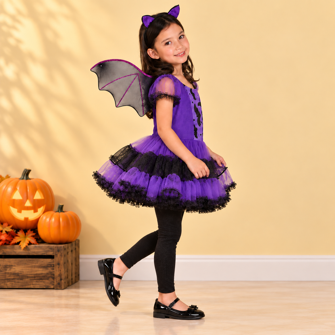 Purple Bat Girl Halloween Costume