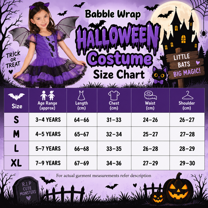 Purple Bat Girl Halloween Costume