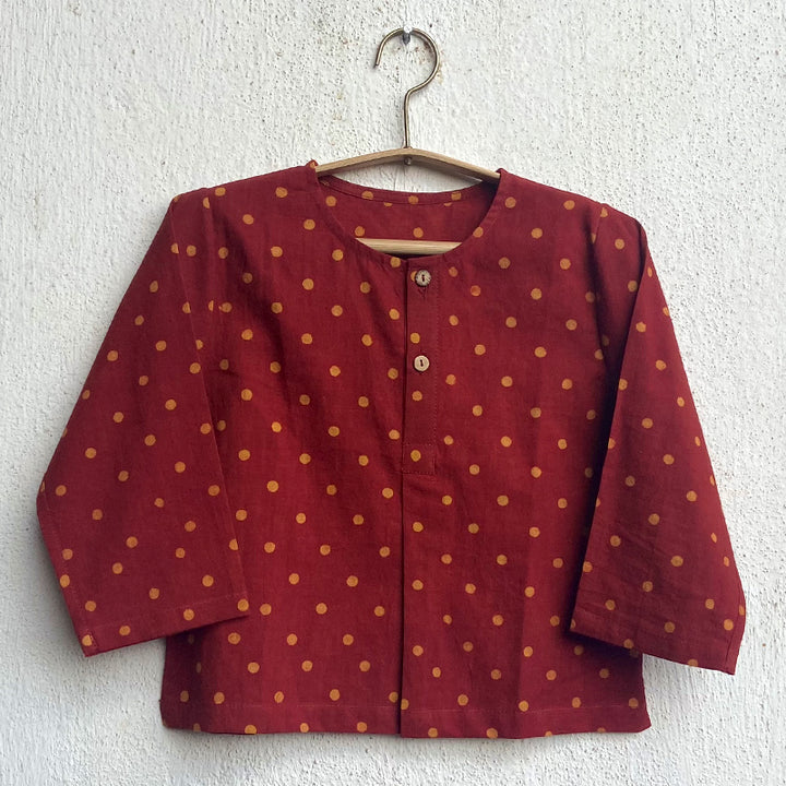 UNISEX ORGANIC MADDER RAIDANA KURTA +  MATCHING PANTS