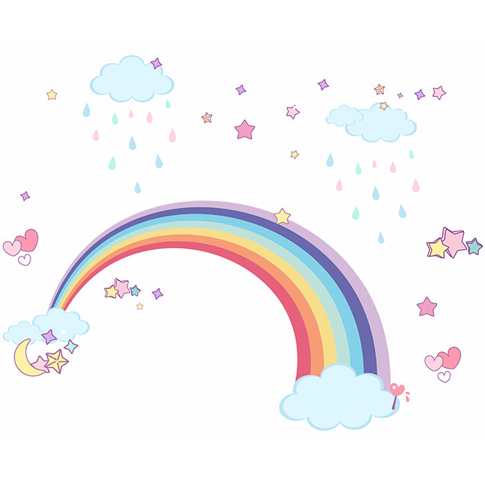 Rainbow & Clouds Wall Stickers for Kids