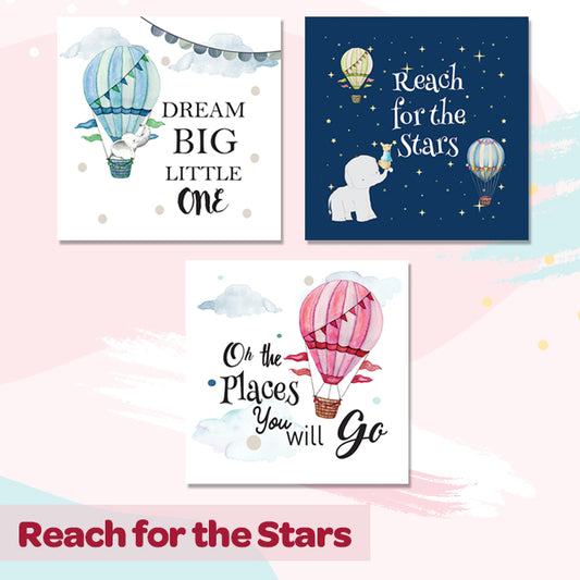 Reach for the Stars Canvas For Wall (Set of 3)