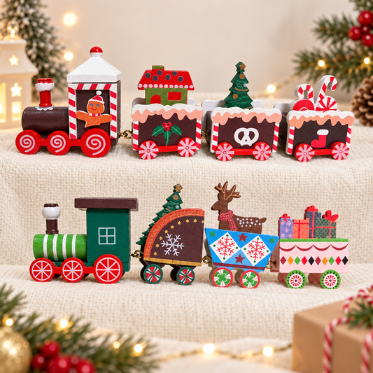 Reindeer & Candy Christmas Trains - Set of 2