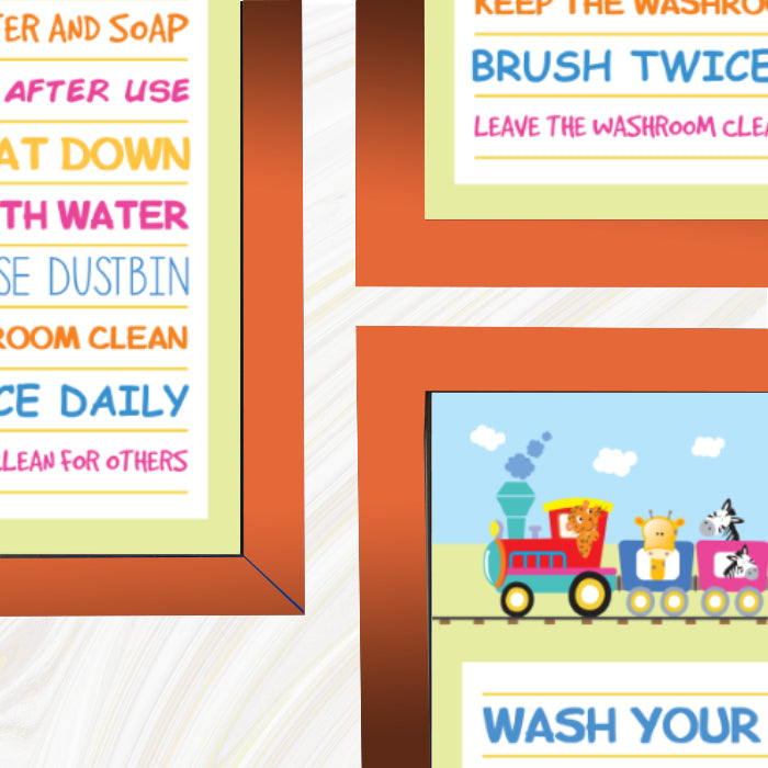 Ride to the Washroom Frames for Wall
