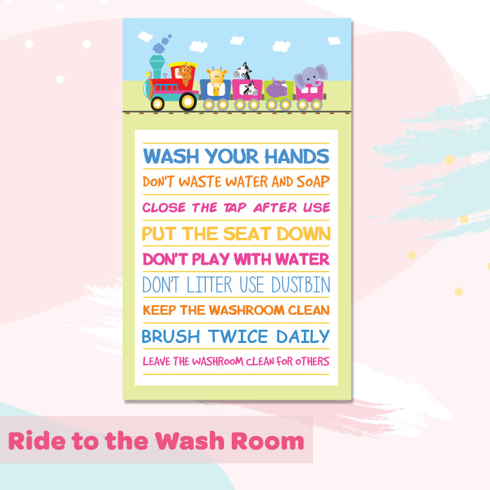 Ride to the Washroom Frames for Wall