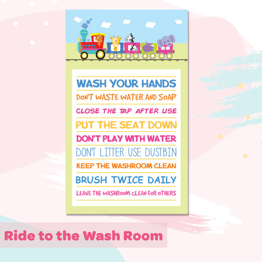 Ride to the Washroom Frames for Wall
