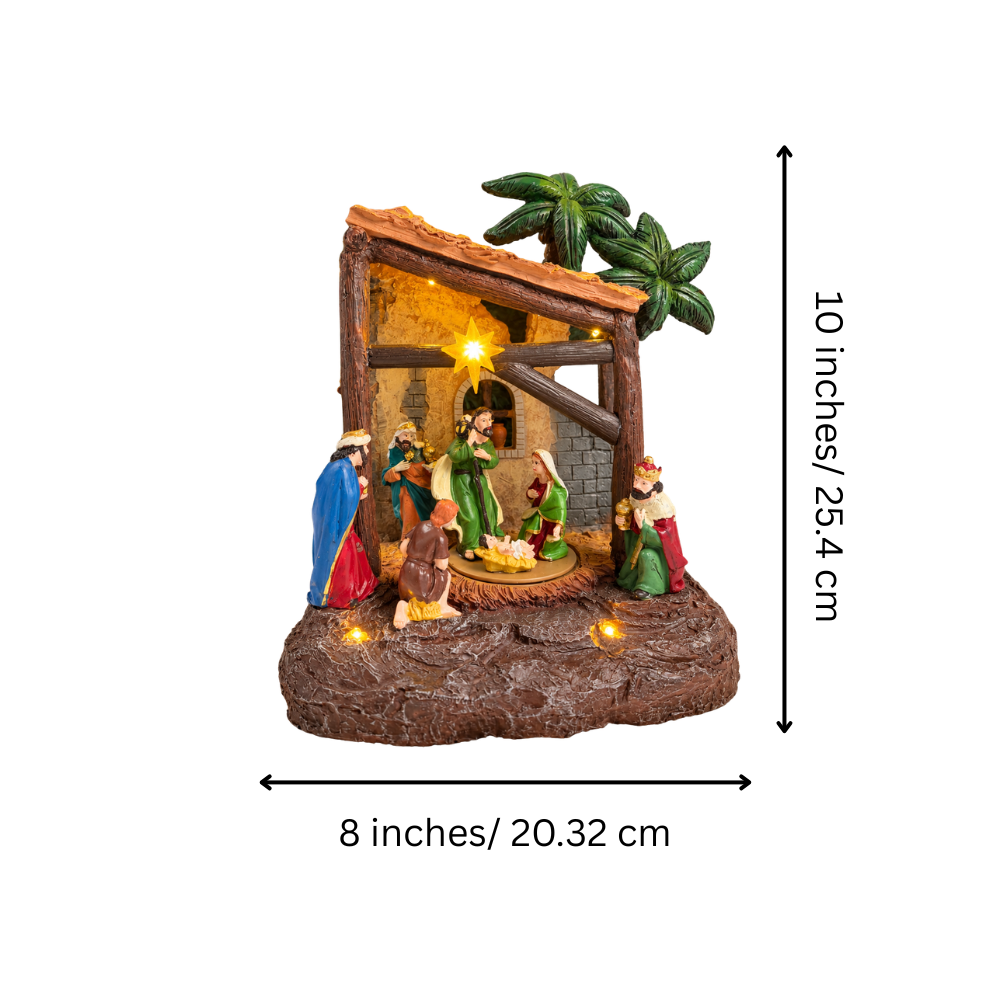 Rotating Three Wise Men Nativity Scene