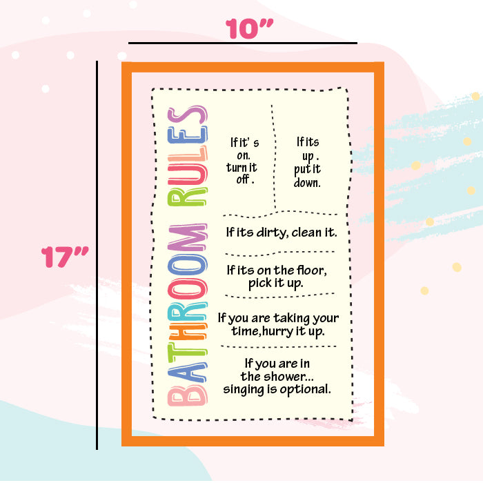 Rules Make You Cool Bathroom Frames for Wall