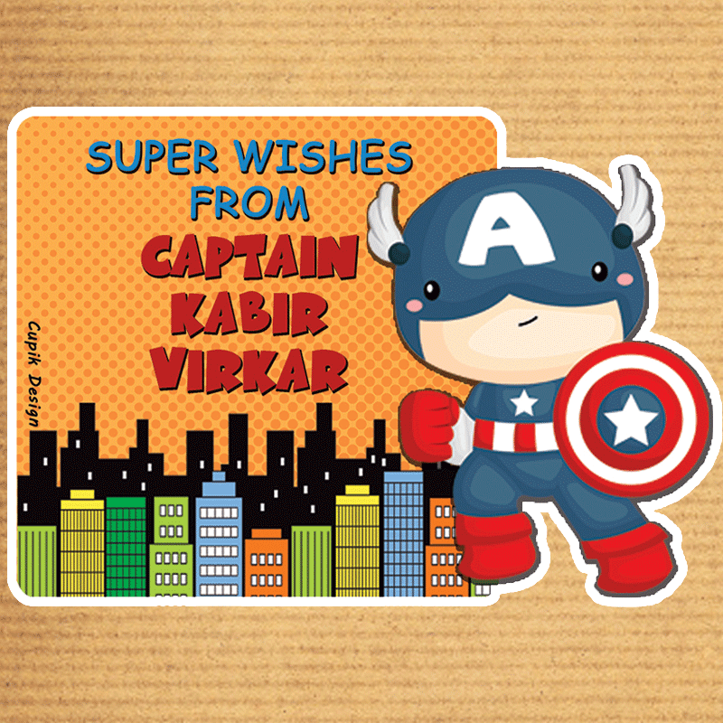 Capt Shaped Gift Stickers