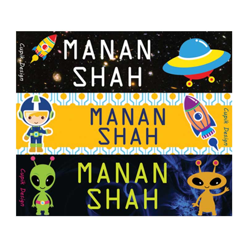 Astronaut Name Stickers