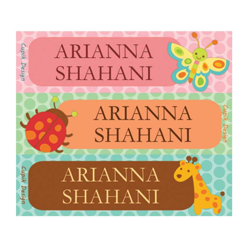 Woodland Name Stickers