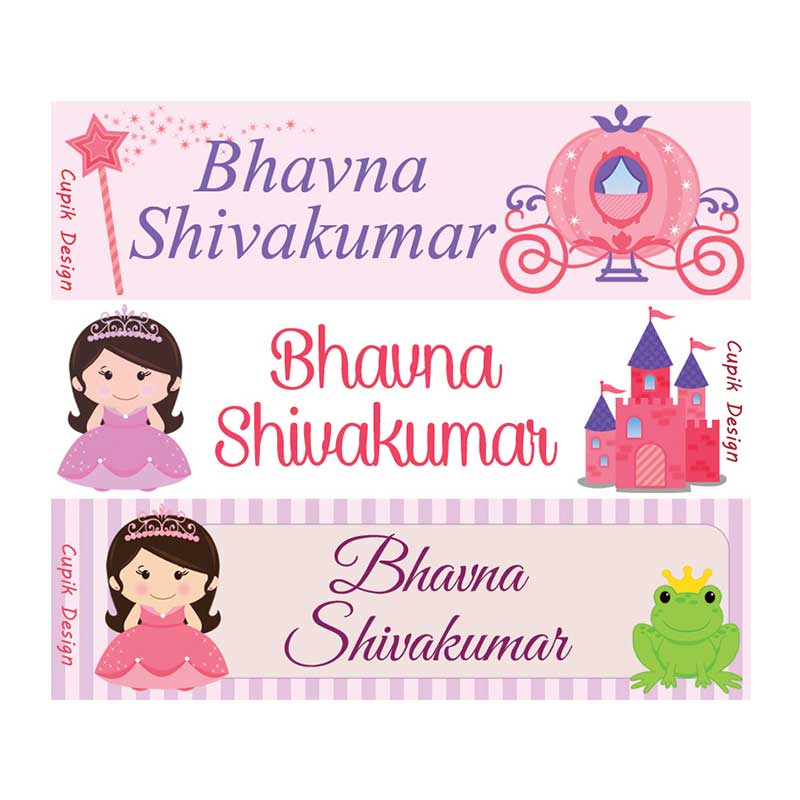 Princess Name Stickers