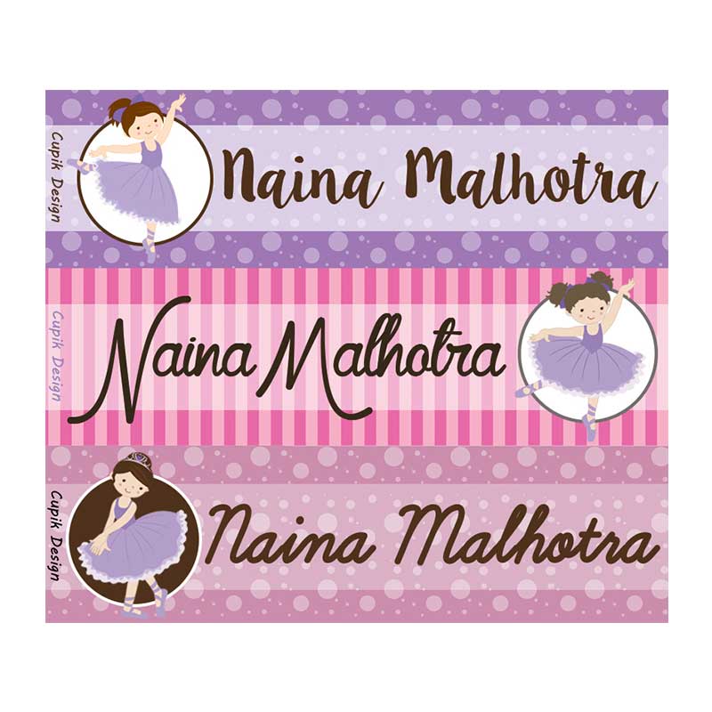 Ballerina Name Stickers