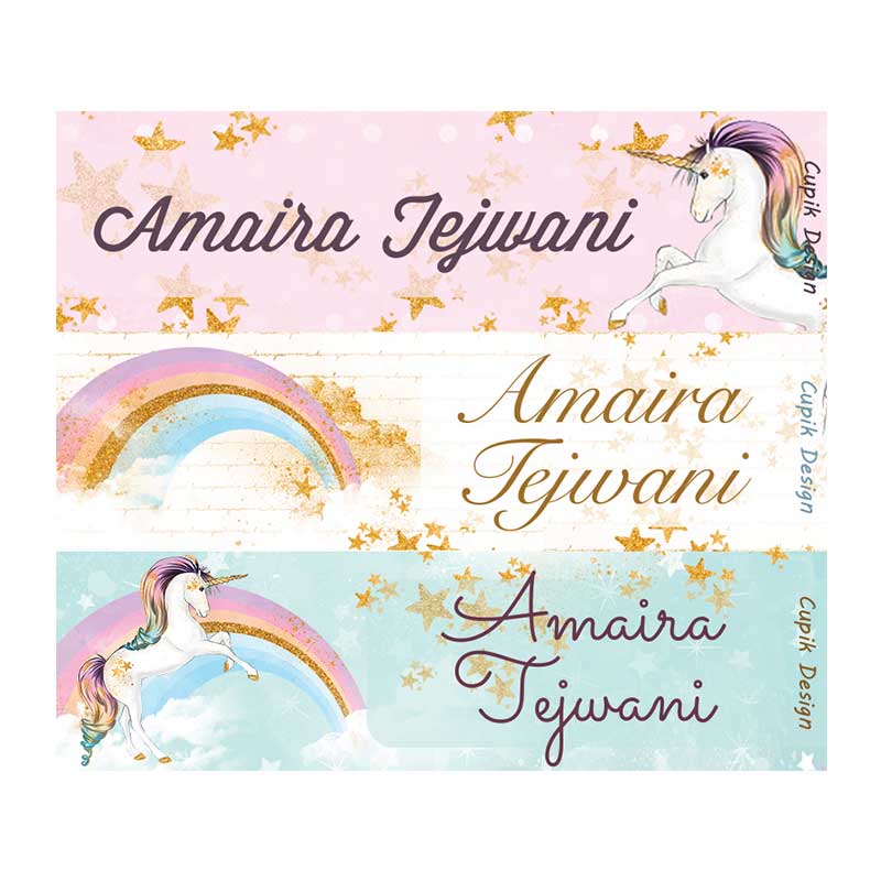 Unicorn Name Stickers