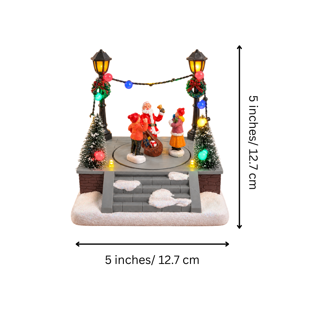Santa's Rotating Plaza with Music & Lights