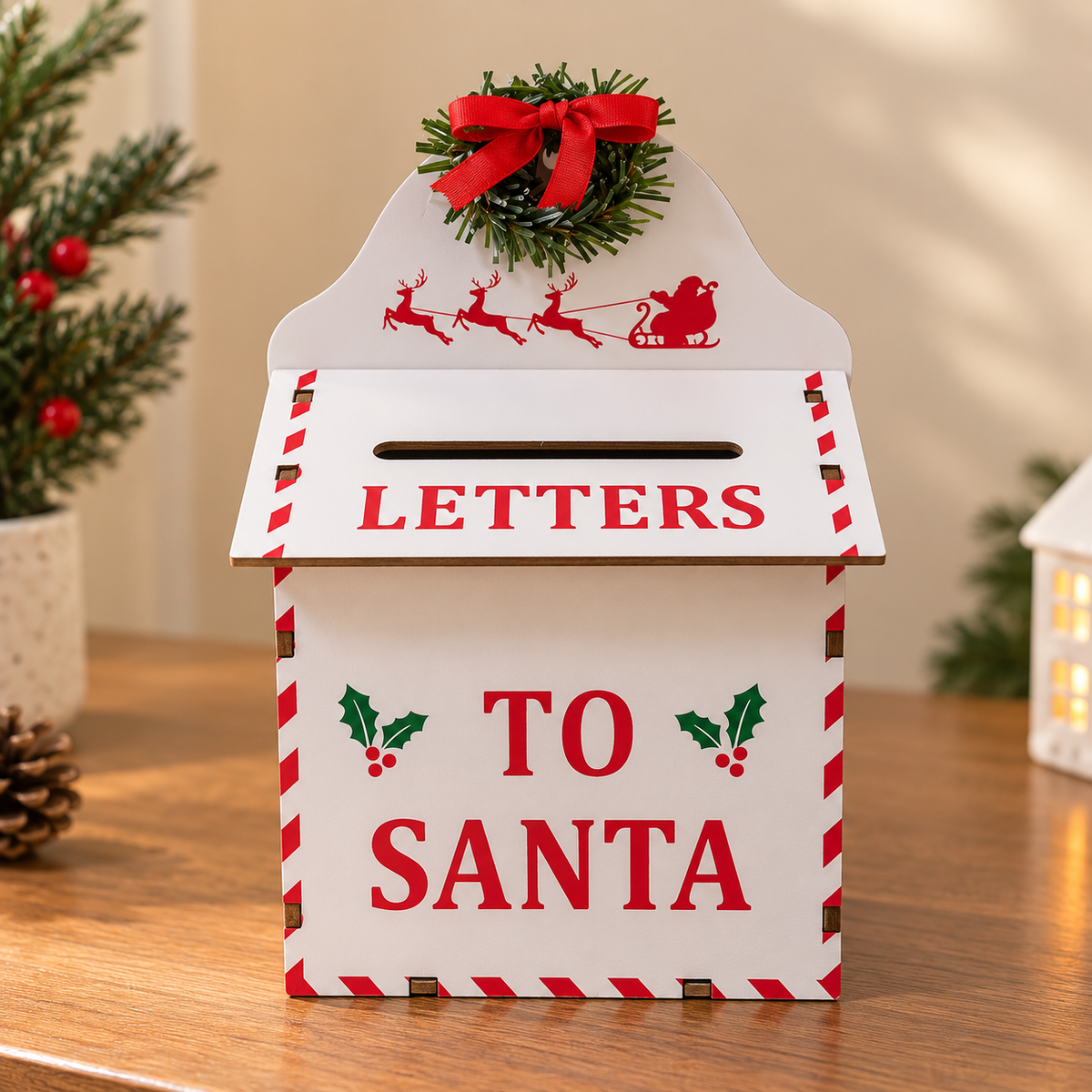 Santa's Secret Wishes Christmas Mailbox - Set of 2