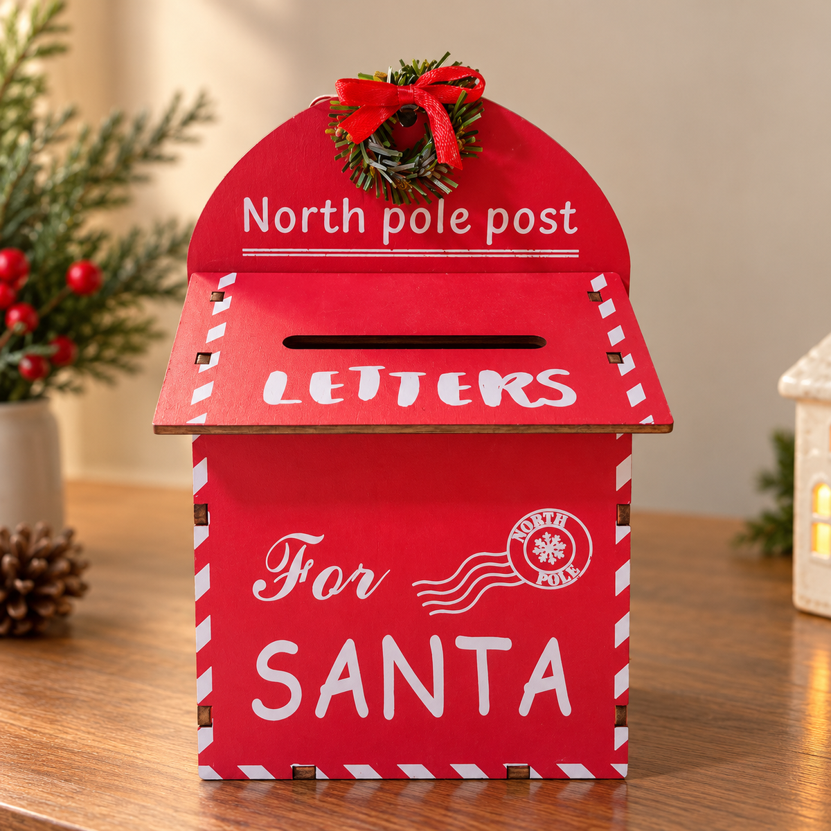 Santa's Secret Wishes Christmas Mailbox - Set of 2