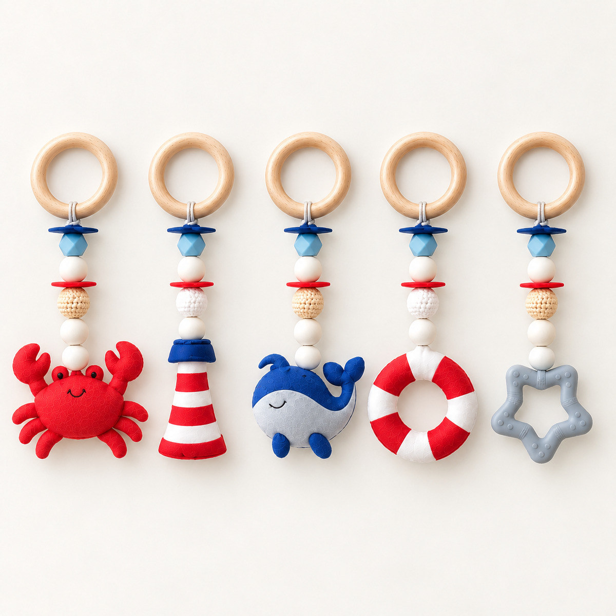 Seaside Smiles – Wooden Baby Play Gym