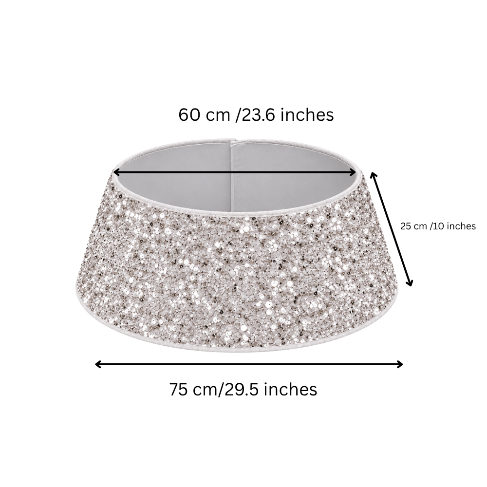 Sequins Tree Collar - Icy Pearl