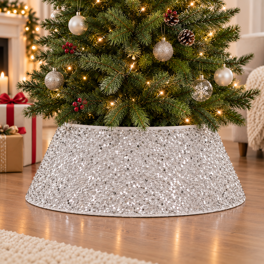 Sequins Tree Collar - Icy Pearl