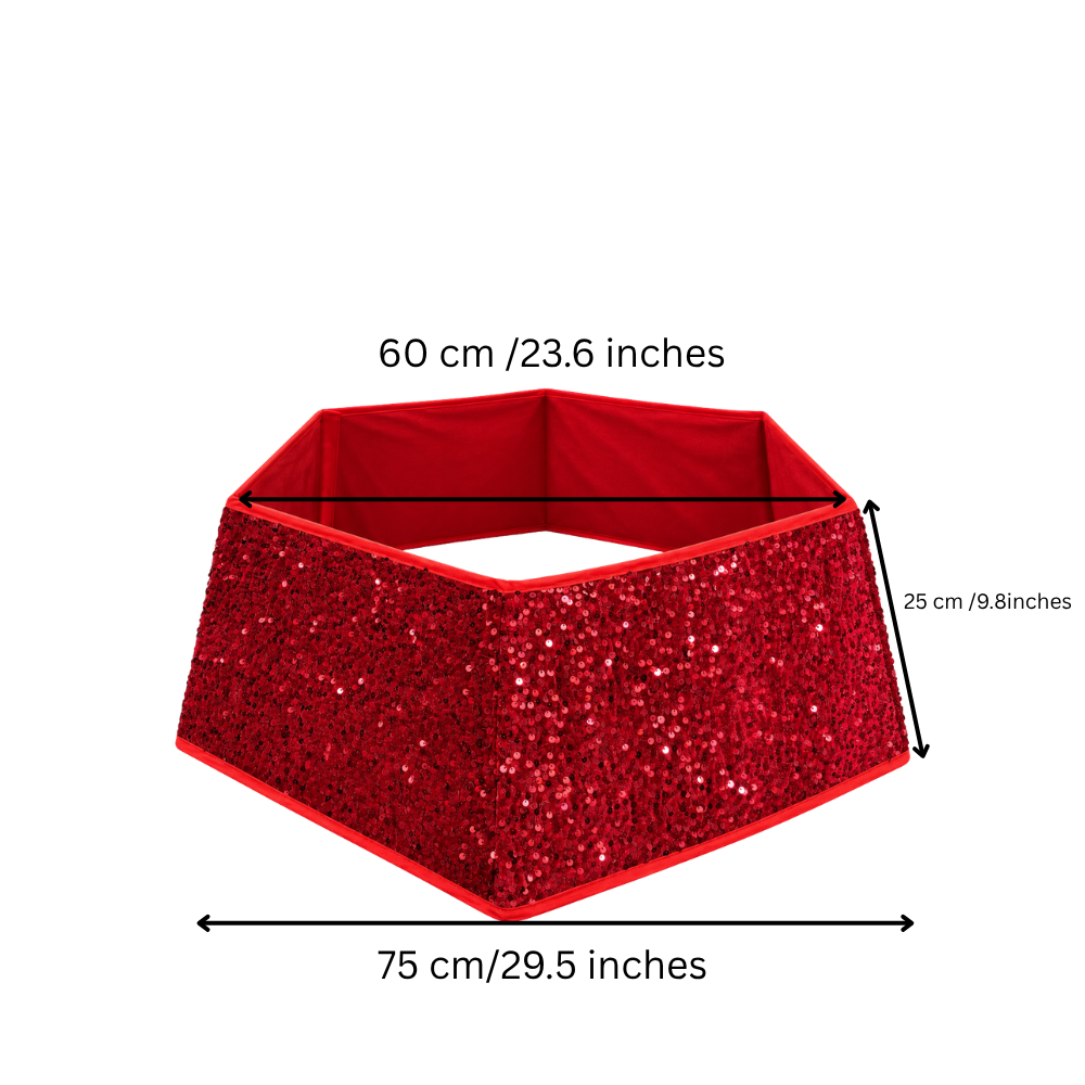 Sequins Tree Collar - Rich Burgundy
