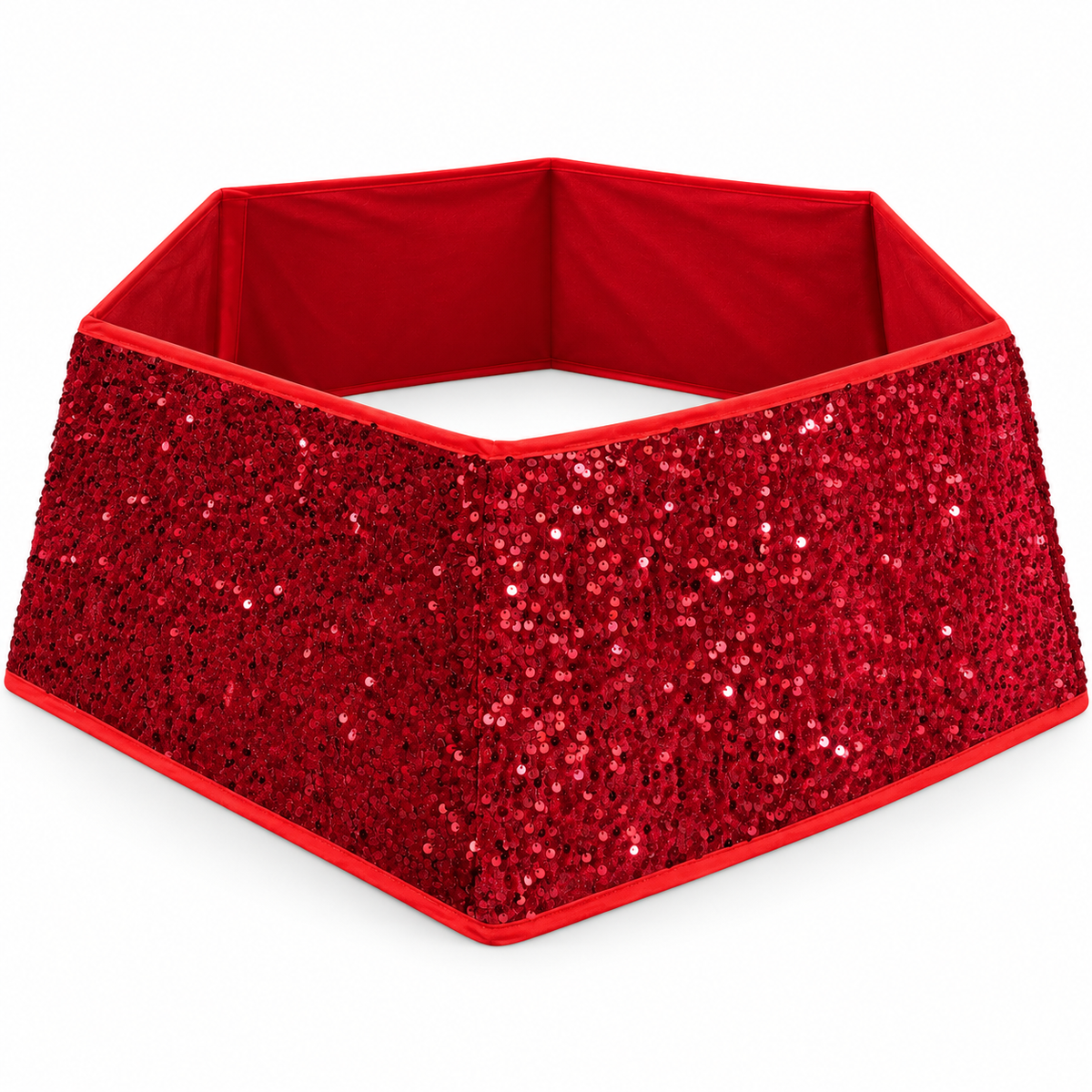 Sequins Tree Collar - Rich Burgundy