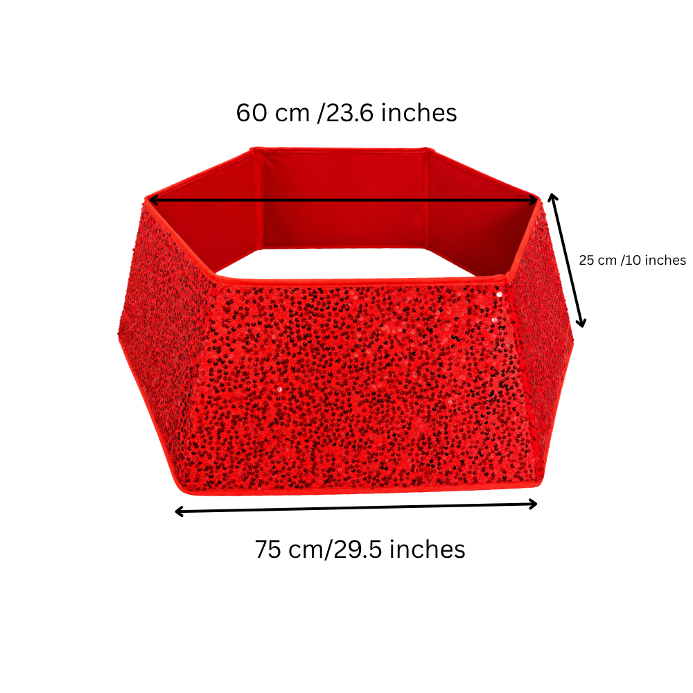 Sequins Tree Collar - Ruby Red