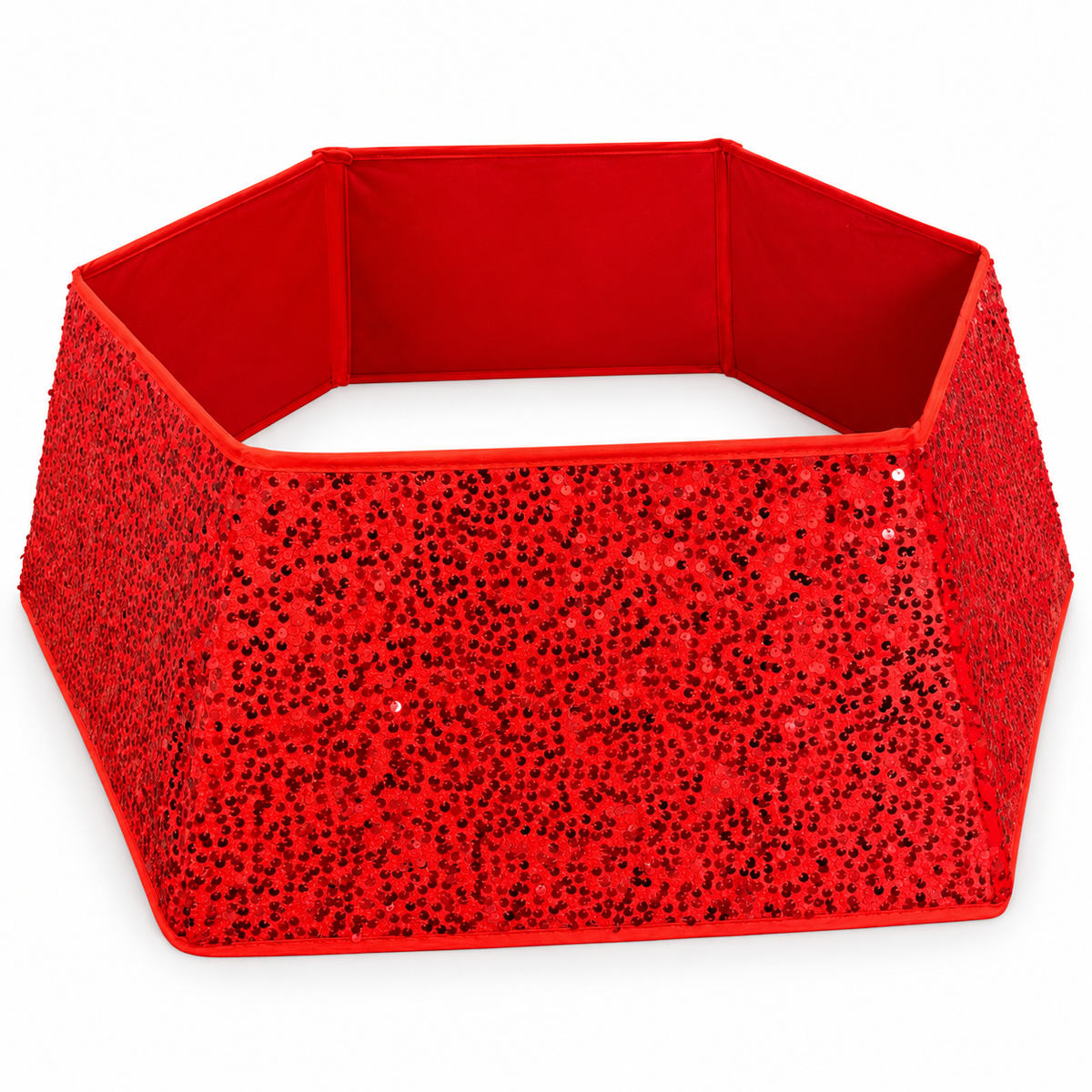 Sequins Tree Collar - Ruby Red