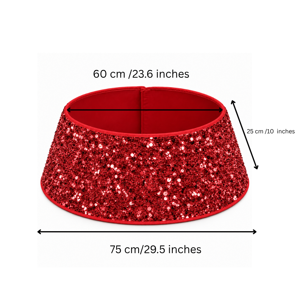 Sequins Tree Collar - Luxe  Burgundy