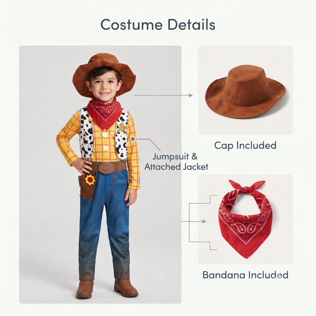 Sheriff Woody Cowboy Costume for Halloween