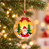 Shimmer Sphere Ornament- Happy Santa