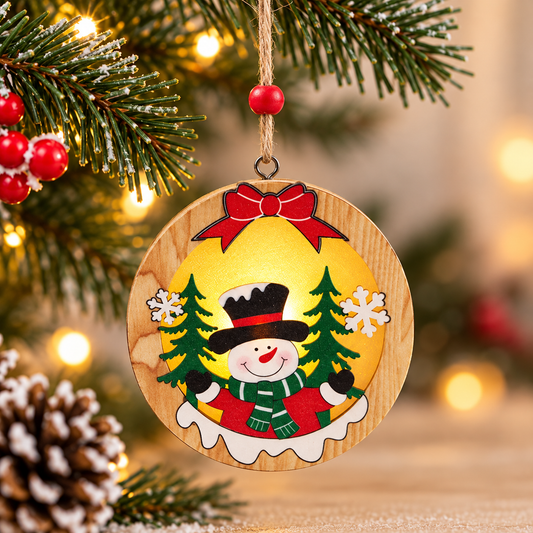 Shimmer Sphere Ornament- Snowy Snowman
