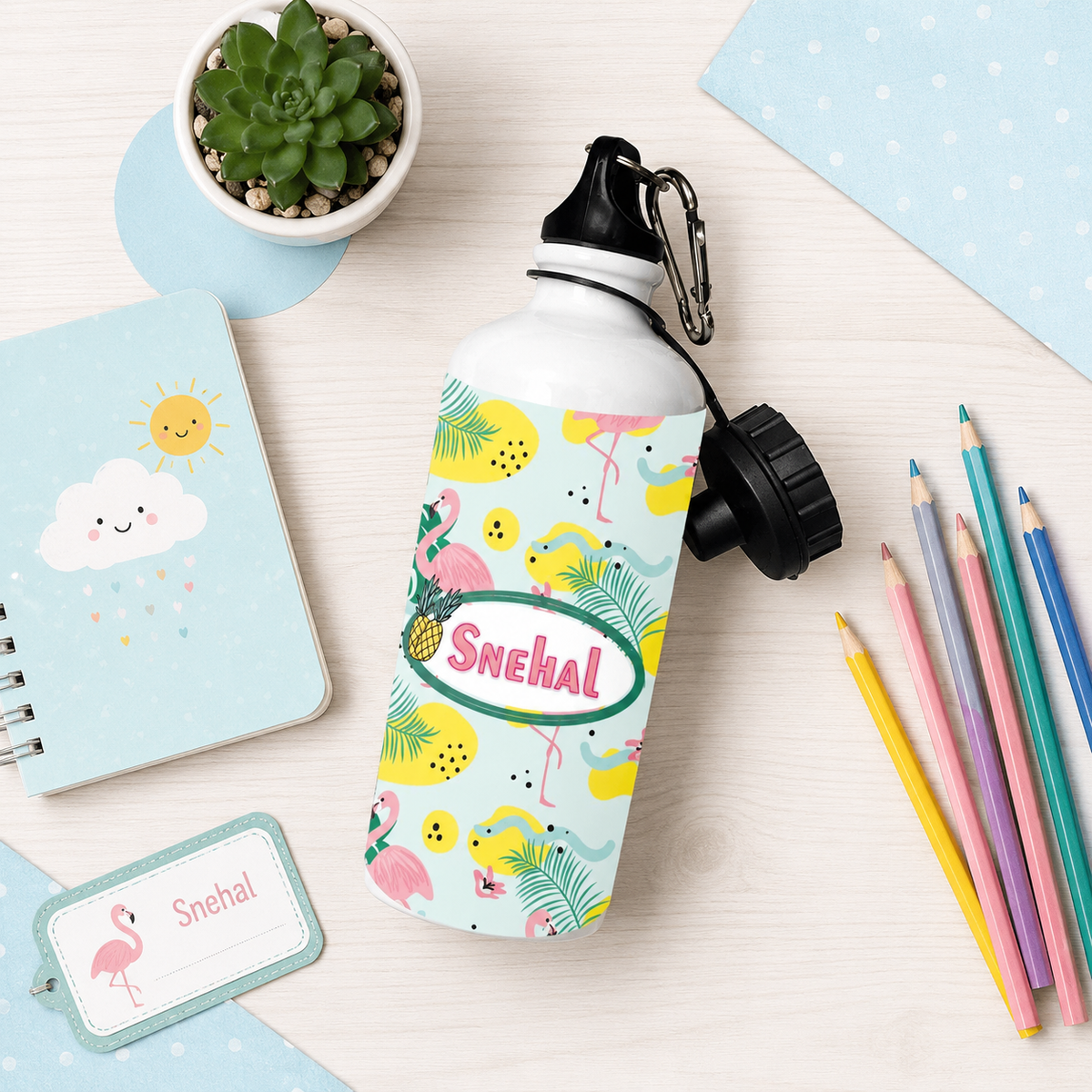 Sipper Bottles - Tropical Flamingo