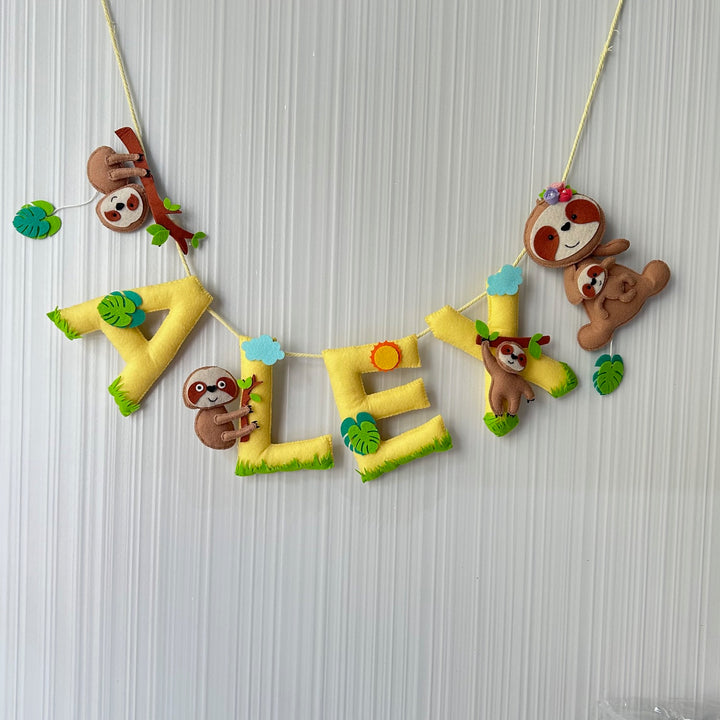 Babble Wrap Sloth Sanctuary Name Bunting/Garland