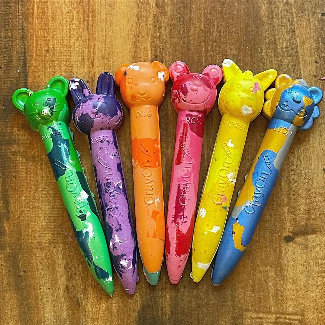 Animal Stick Crayons - Marbled Set
