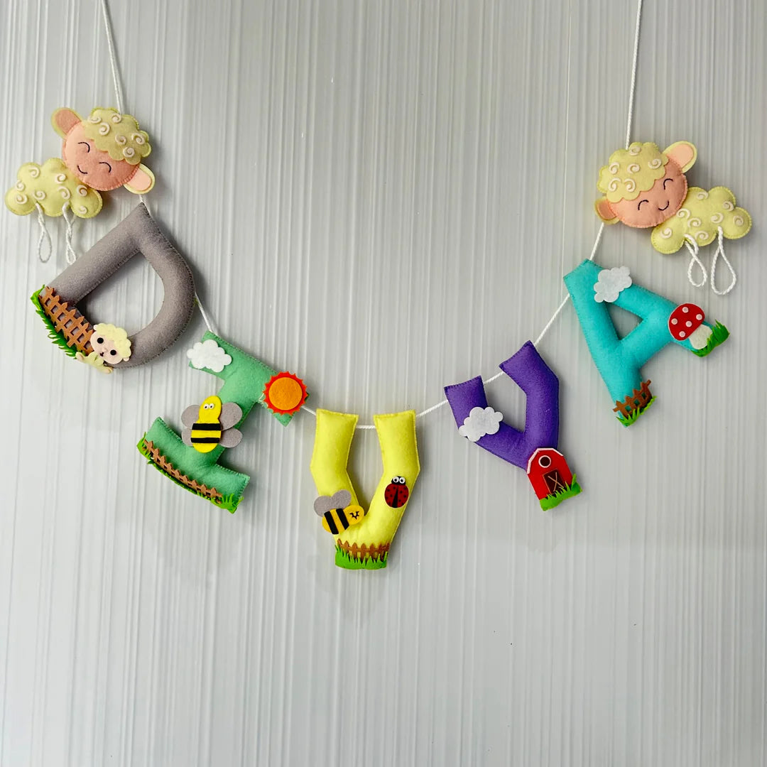 Snuggly Sheep  Cot Mobile & Bunting Combo