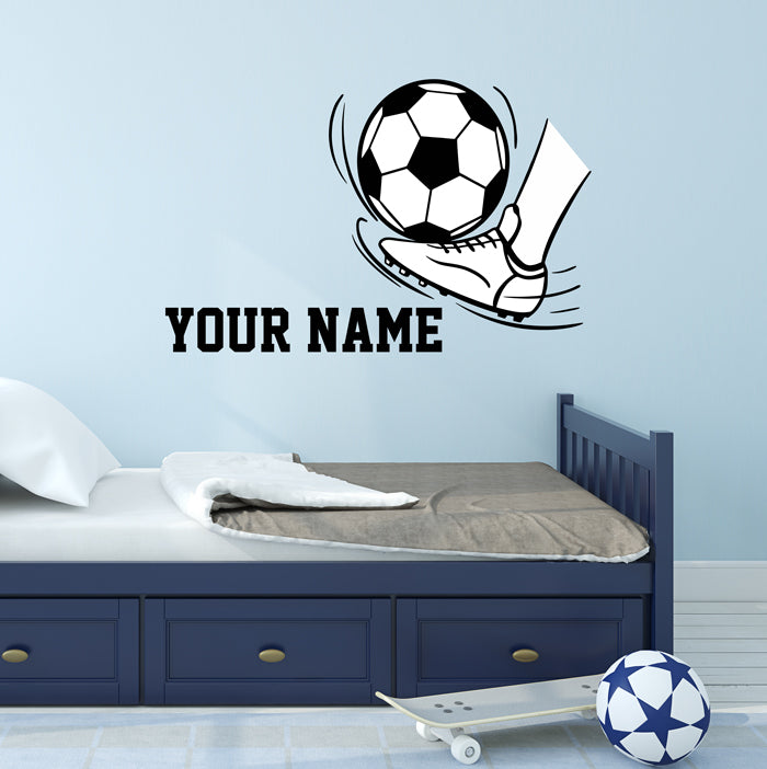 Soccer Ball with Your Name Wall Sticker