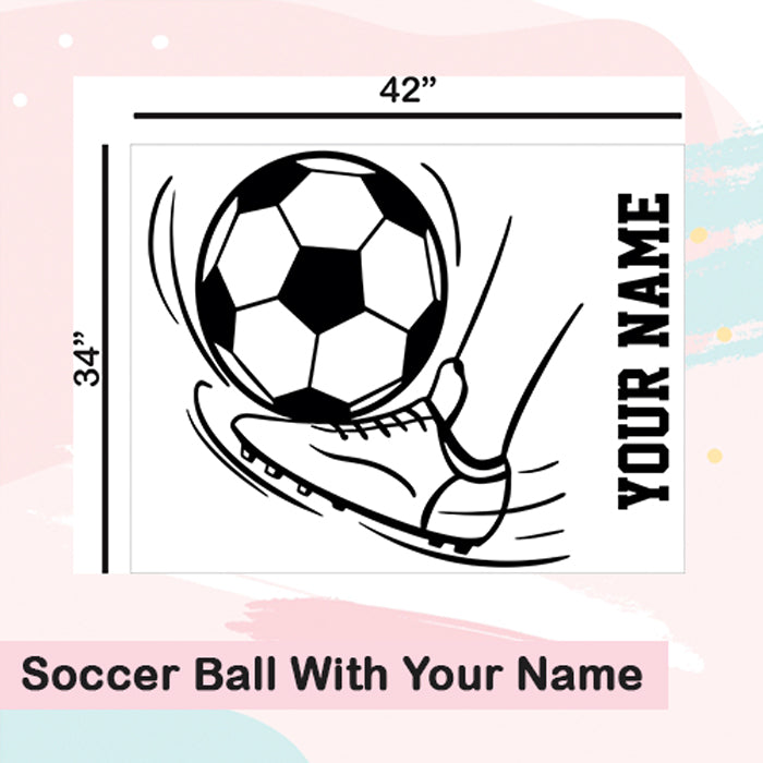 Soccer Ball with Your Name Wall Sticker