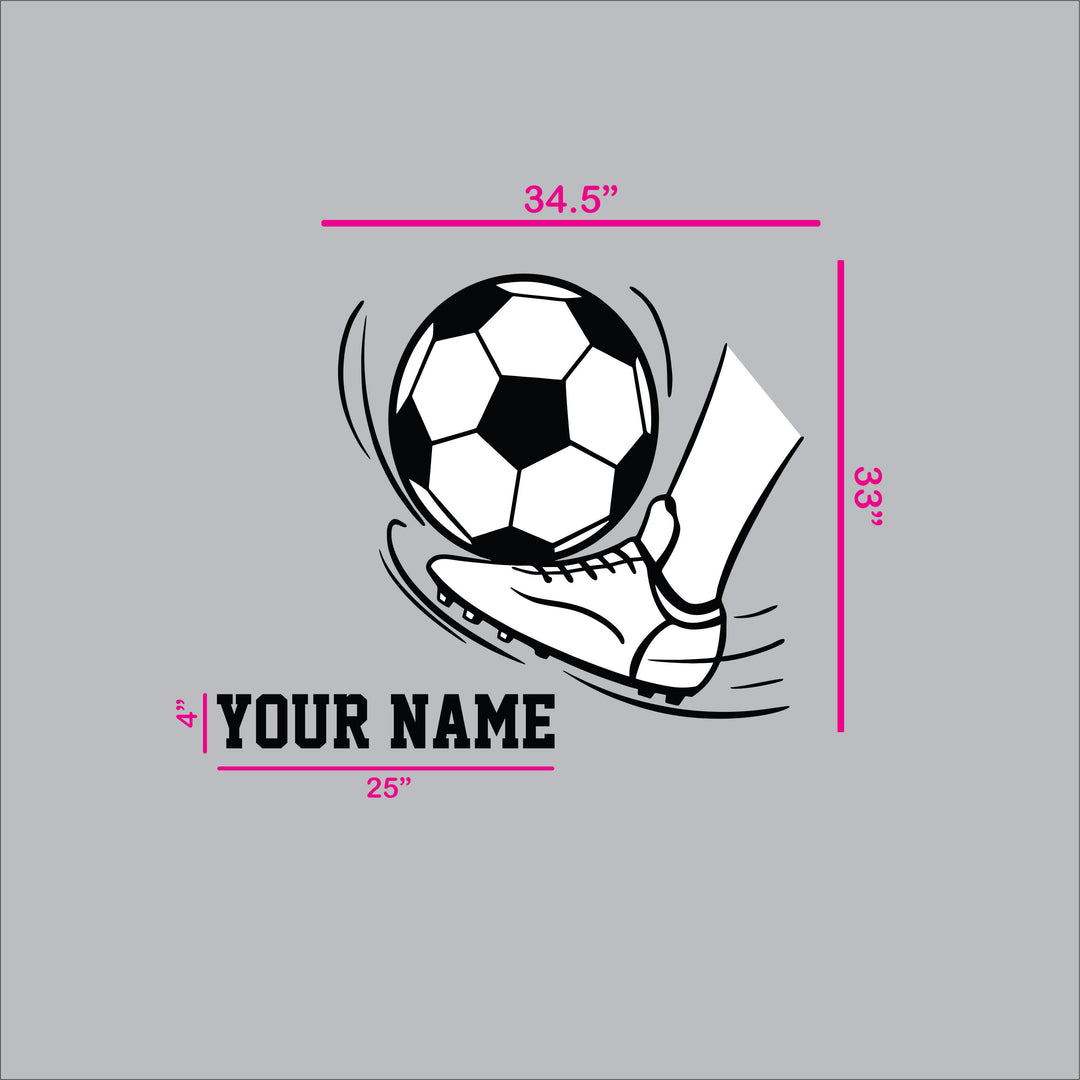 Soccer Ball with Your Name Wall Sticker