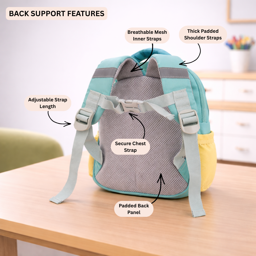 Space Rocket Preschool Backpack with Mini Pouch