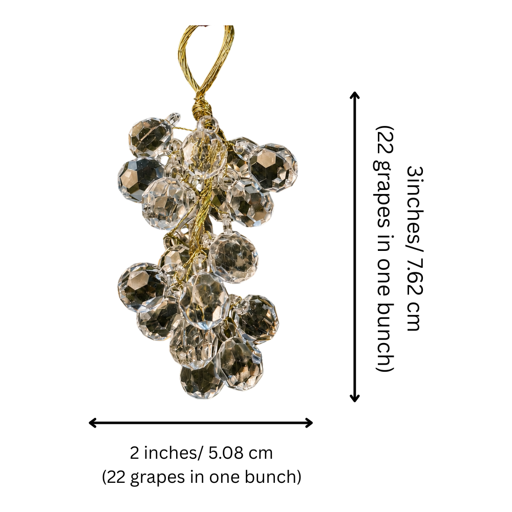 Sparkling Crystal Grape Bunch Tree Decoration